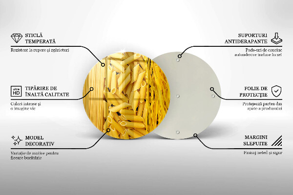 Üveg vágódeszka Tészta