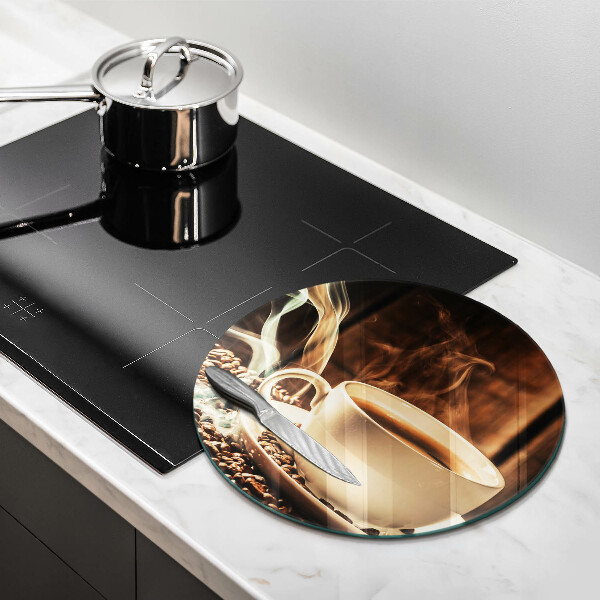 Üveg vágódeszka Csésze és kávébab