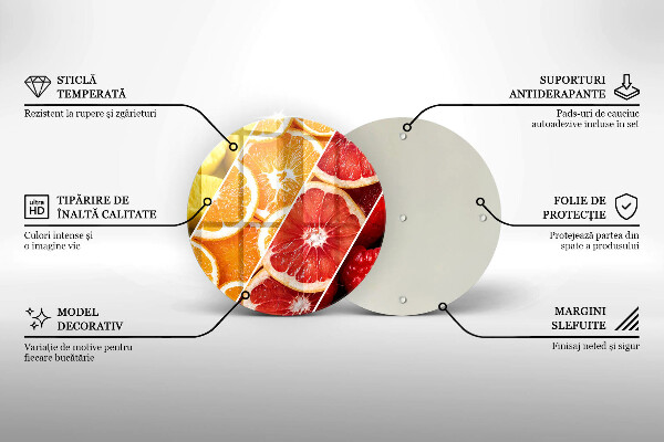 Üveg vágódeszka Színes gyümölcsök