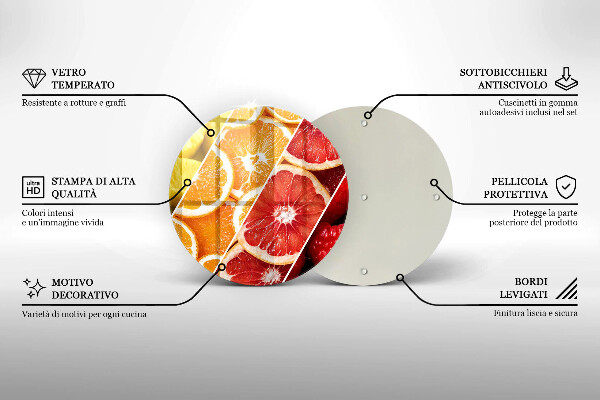 Üveg vágódeszka Színes gyümölcsök