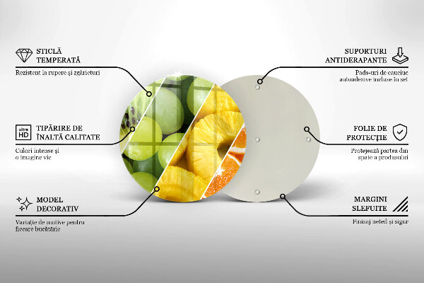 Üveg vágódeszka Színes gyümölcsök