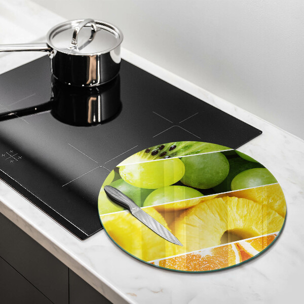 Üveg vágódeszka Színes gyümölcsök