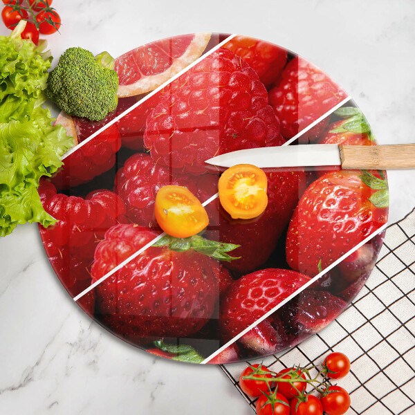 Üveg vágódeszka Színes gyümölcsök