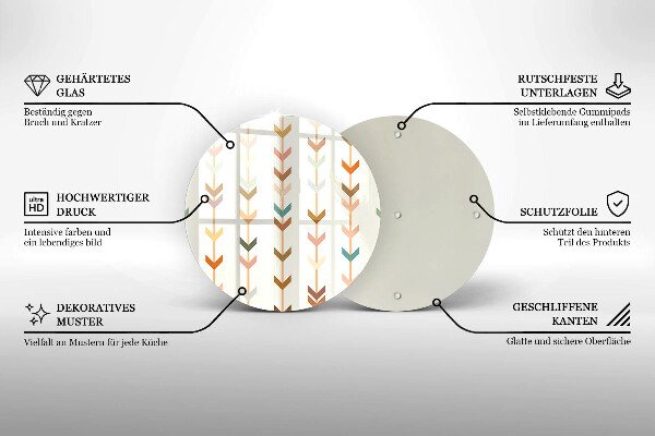 Üveg vágódeszka Geometriai elemek