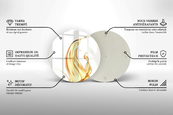 Üveg vágódeszka olivaolaj