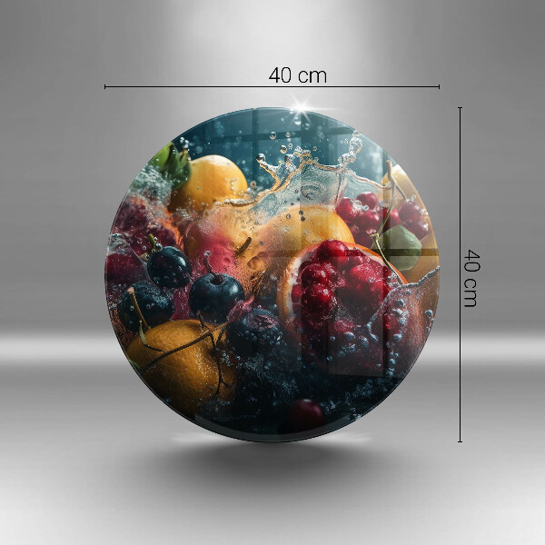 Üveg vágódeszka Gyümölcsök vízben