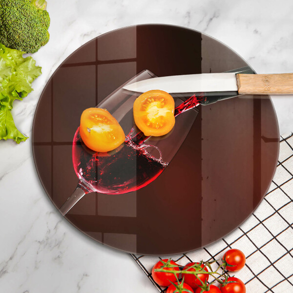 Üveg vágódeszka Egy pohár bor