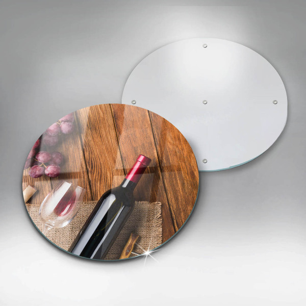 Üveg vágódeszka Egy üveg vörösbor