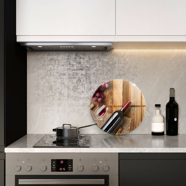 Üveg vágódeszka Egy üveg vörösbor