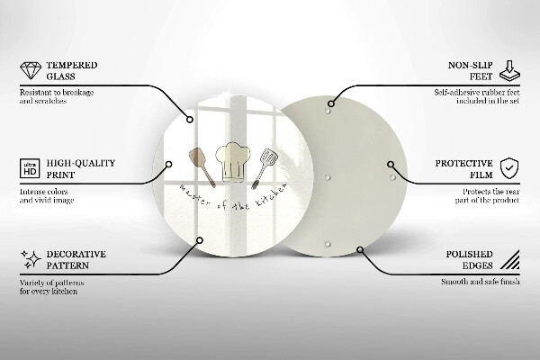 Üveg vágódeszka A konyha mestere