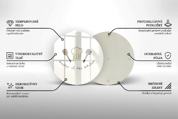 Üveg vágódeszka A konyha mestere