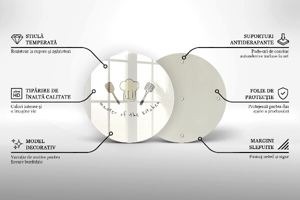 Üveg vágódeszka A konyha mestere