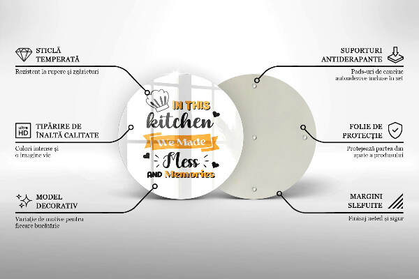 Üveg vágódeszka Ebben a konyhában rendetlenséget és emlékeket csináltunk