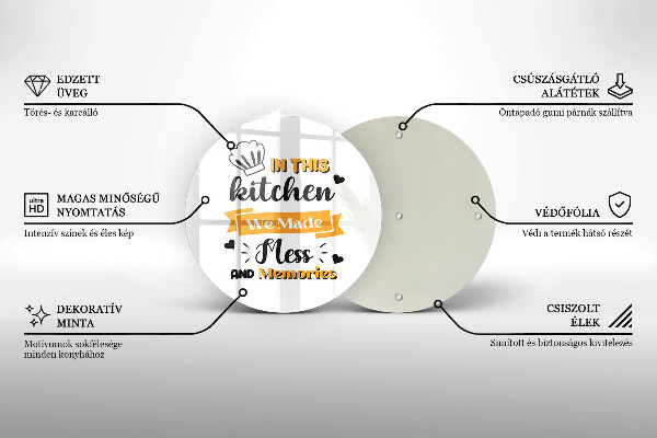 Üveg vágódeszka Ebben a konyhában rendetlenséget és emlékeket csináltunk