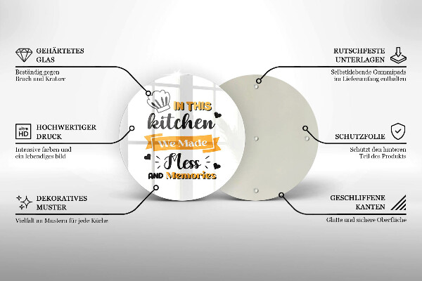 Üveg vágódeszka Ebben a konyhában rendetlenséget és emlékeket csináltunk