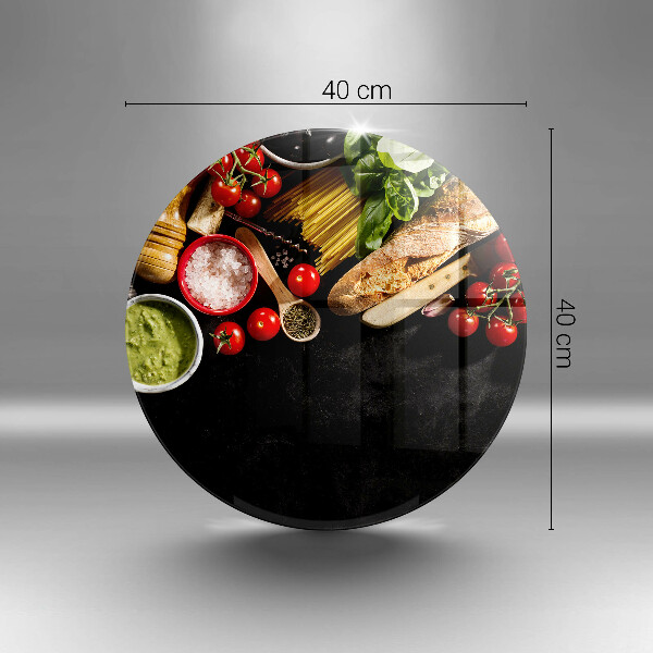 Üveg vágódeszka Olasz alapanyagok és fűszerek