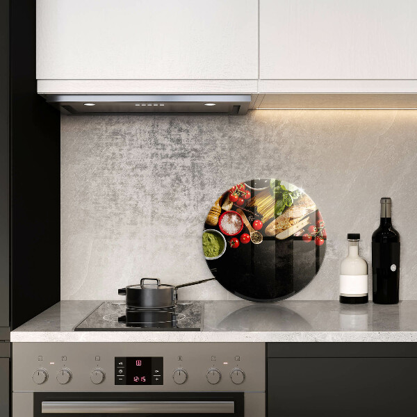 Üveg vágódeszka Olasz alapanyagok és fűszerek