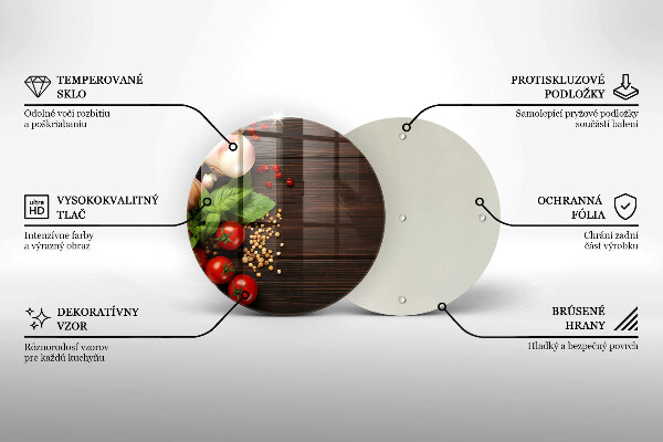 Üveg vágódeszka Zöldségek az asztalon