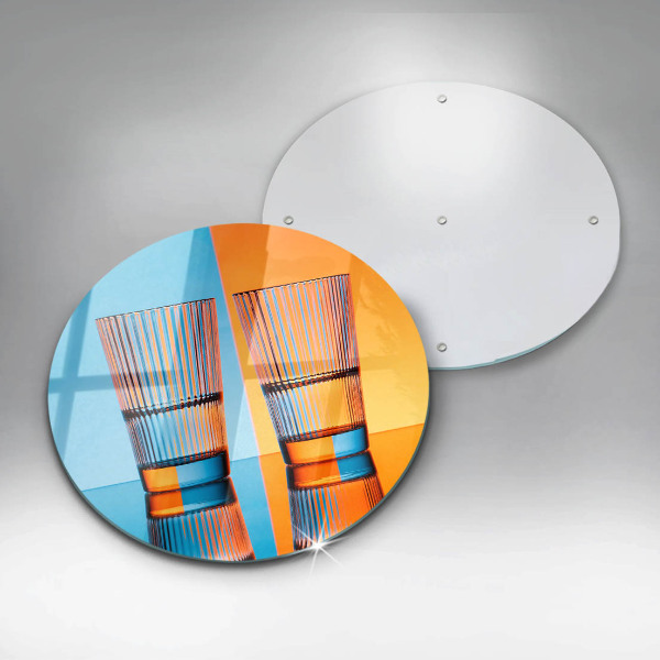 Üveg vágódeszka Két pohár vizet