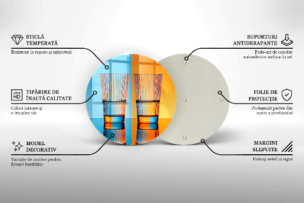 Üveg vágódeszka Két pohár vizet