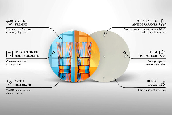 Üveg vágódeszka Két pohár vizet