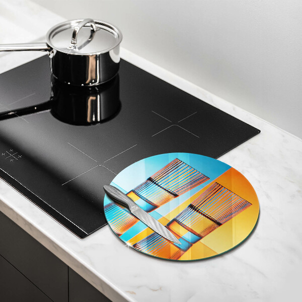 Üveg vágódeszka Két pohár vizet