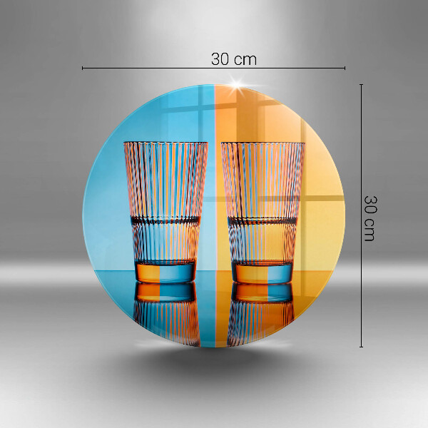Üveg vágódeszka Két pohár vizet