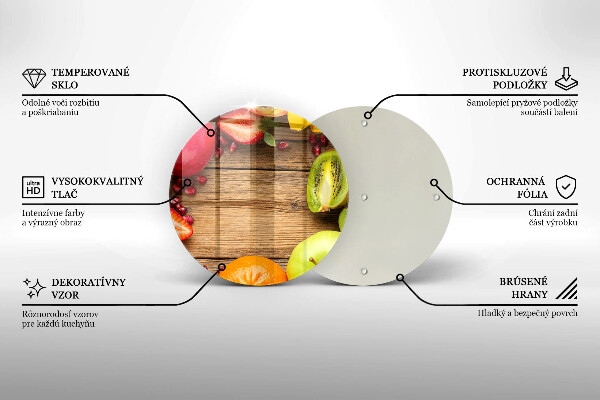 Üveg vágódeszka Friss gyümölcs