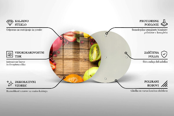 Üveg vágódeszka Friss gyümölcs