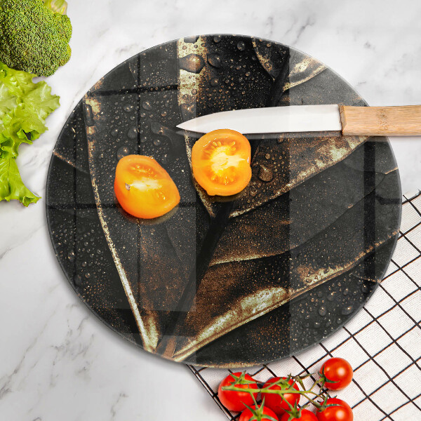 Üveg vágódeszka Aranylemez