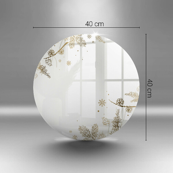 Üveg vágódeszka Téli díszek