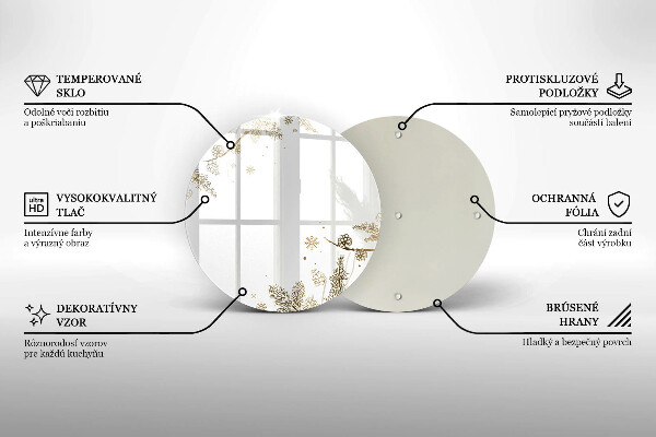 Üveg vágódeszka Téli díszek