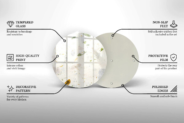 Üveg vágódeszka Lehulló levelek