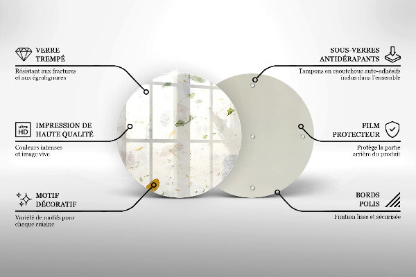 Üveg vágódeszka Lehulló levelek