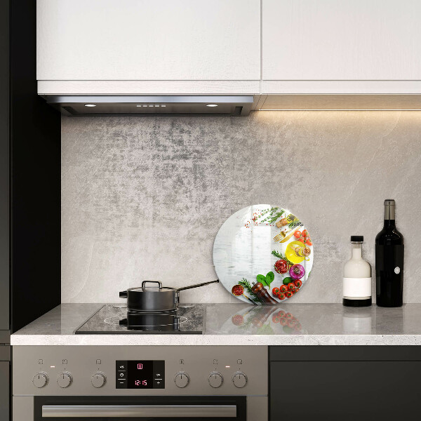 Üveg vágódeszka Zöldségek és fűszerek