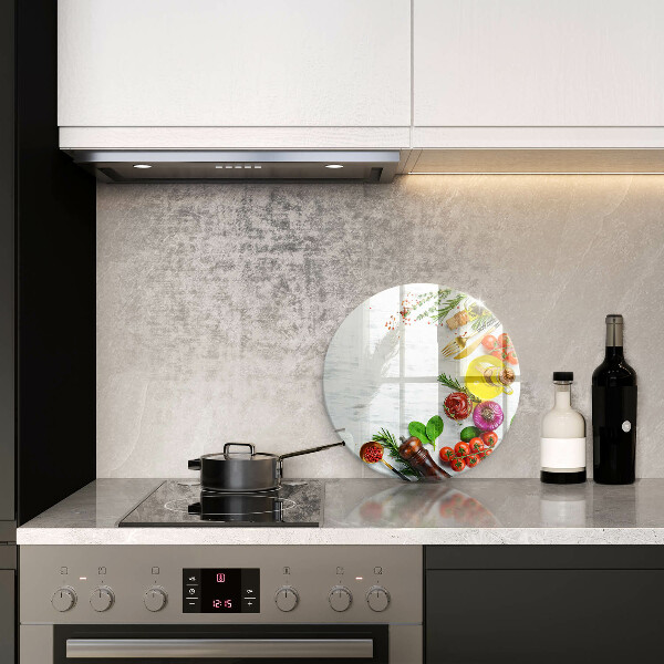 Üveg vágódeszka Zöldségek és fűszerek