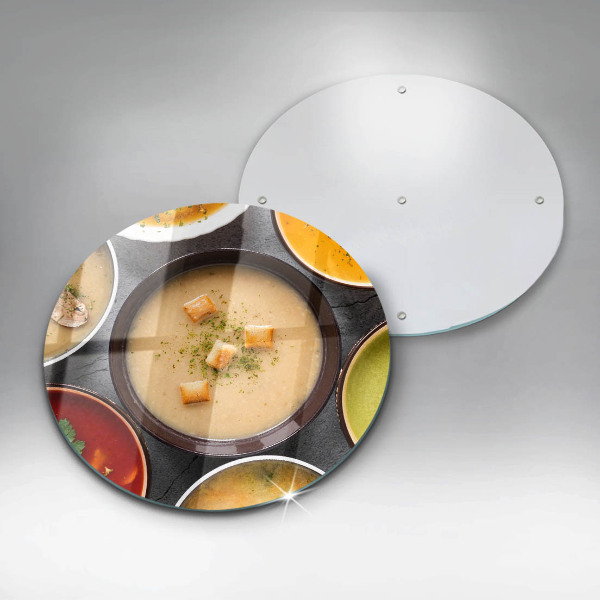 Üveg vágódeszka Színes levesek