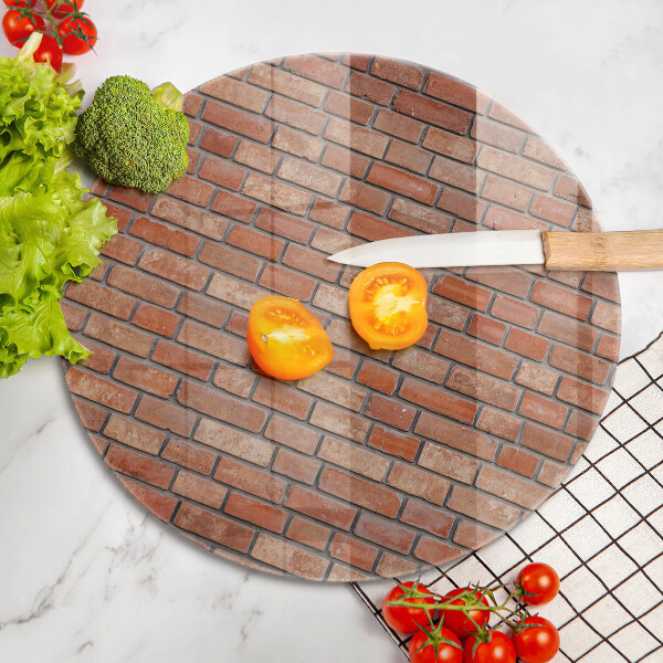 Üveg vágódeszka Téglafal fal