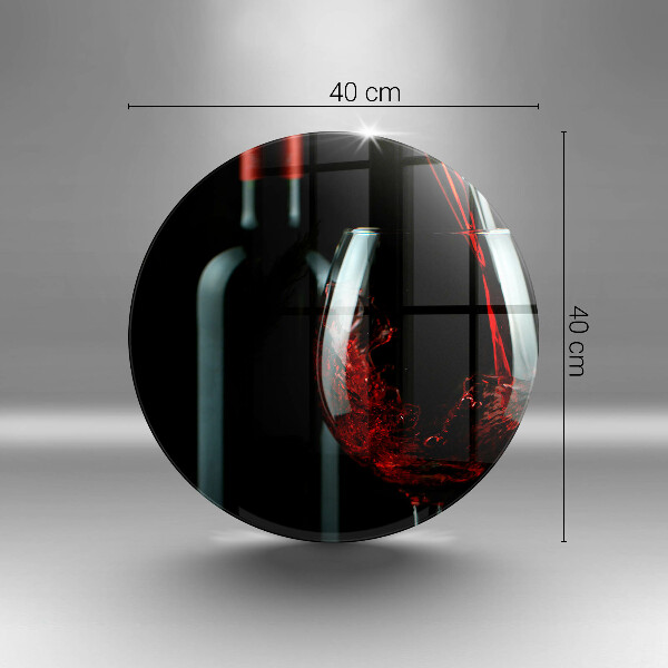 Üveg vágódeszka Borosüveg és pohár