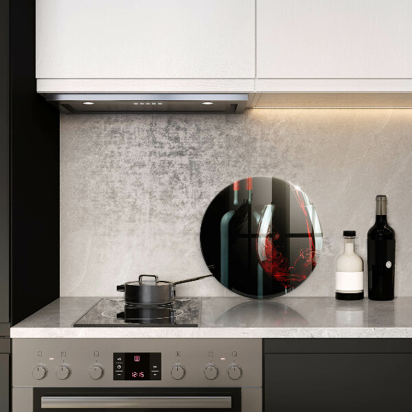 Üveg vágódeszka Borosüveg és pohár