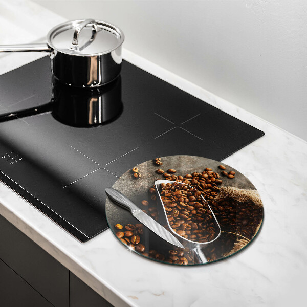 Üveg vágódeszka Kávébab