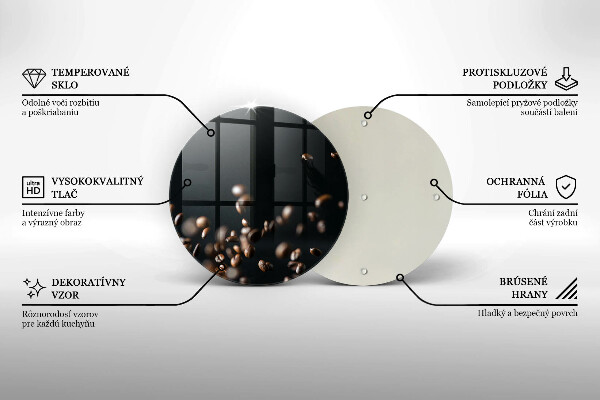 Üveg vágódeszka Lehulló kávébab