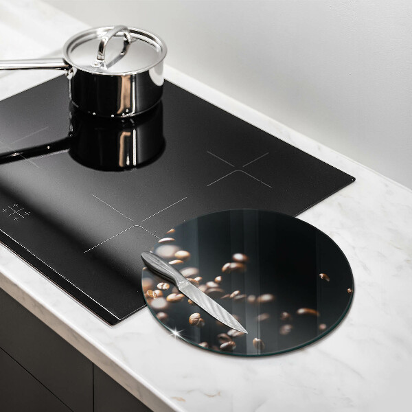 Üveg vágódeszka Lehulló kávébab