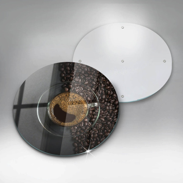 Üveg vágódeszka Kávé és bab