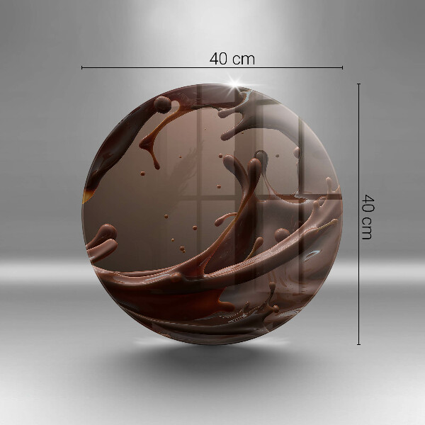 Üveg vágódeszka Folyékony csokoládé