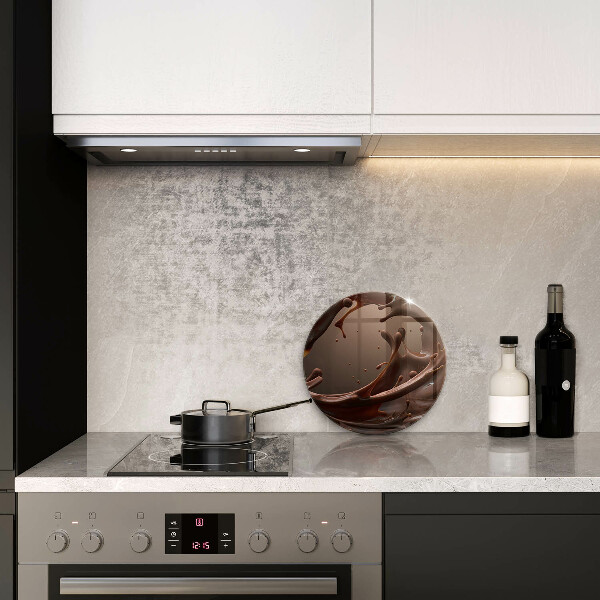 Üveg vágódeszka Folyékony csokoládé