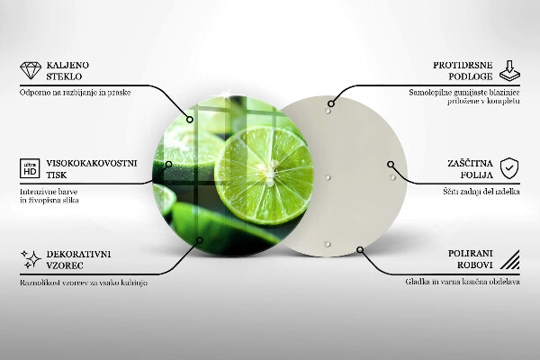 Üveg vágódeszka Lime citrus