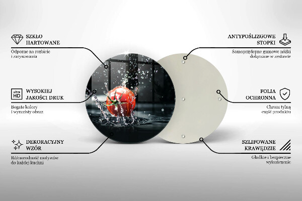 Üveg vágódeszka Paradicsom vízben