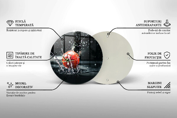 Üveg vágódeszka Paradicsom vízben