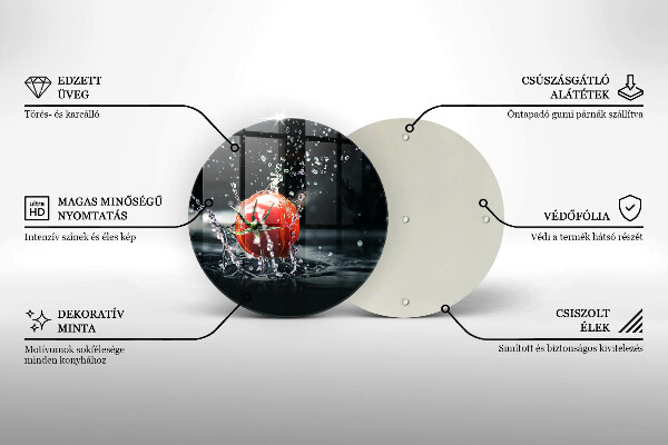 Üveg vágódeszka Paradicsom vízben